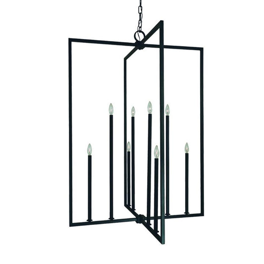 8-Light Matte Black Andrew Foyer Chandelier - L1188 MBLACK by Framburg