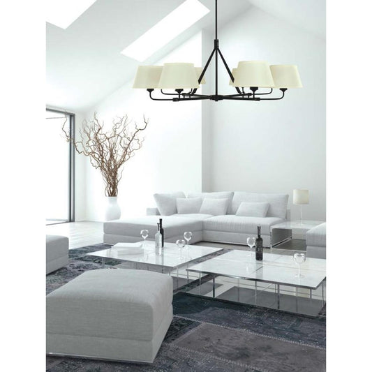 8-Light Matte Black Milford Dining Chandelier - 5708 MBLACK by Framburg