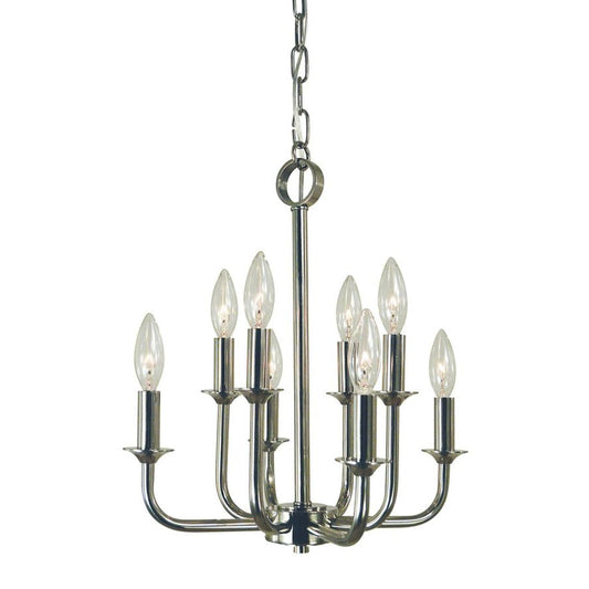 8-Light Polished Nickel Boulevard Dining Chandelier - 4986 PN by Framburg