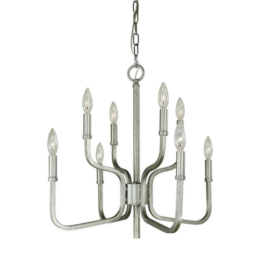 8-Light Satin Pewter Heidelberg Dining Chandelier - 5488 SP by Framburg