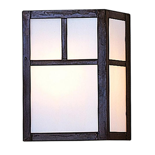 8″ Mission Sconce With T-Bar Overlay - MS-8TWO-MB - Mission Brown by Arroyo Craftsman