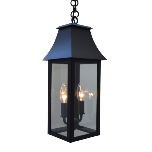 8″ Orpington Pendant - ORH-8CLR-BK - Satin Black by Arroyo Craftsman