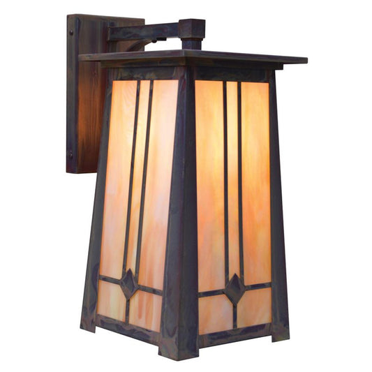 9″ Aberdeen Wall Mount - ABB-9GW-MB - Mission Brown by Arroyo Craftsman