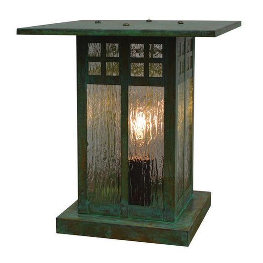 9″ Glasgow Column Mount - GC-9RM-VP - Verdigris Patina by Arroyo Craftsman