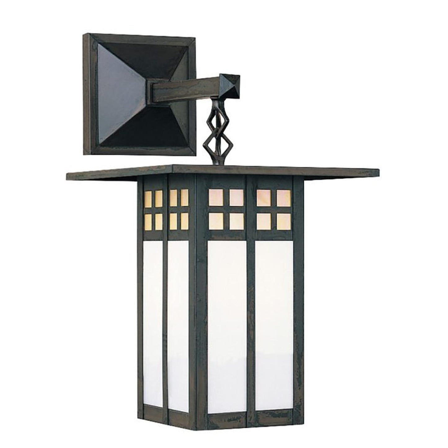 9″ Glasgow Wall Mount With Straight Arm - GB-9SAGWC-BZ - Bronze by Arroyo Craftsman