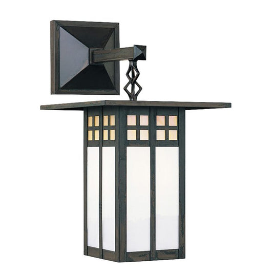 9″ Glasgow Wall Mount With Straight Arm - GB-9SAGWC-BZ - Bronze by Arroyo Craftsman