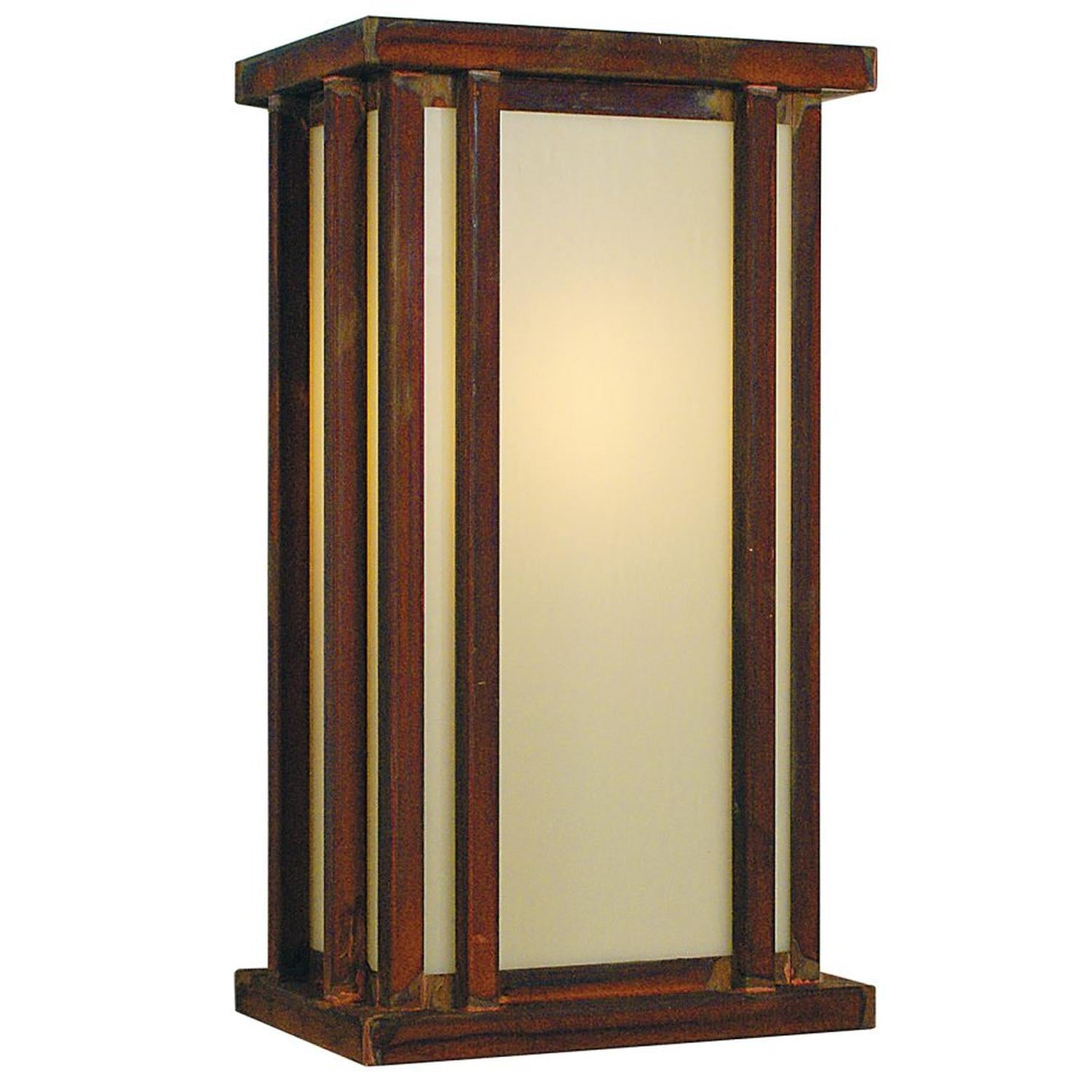 9″ Glencoe Flush Wall Mount - GLS-9OF-RC - Raw Copper by Arroyo Craftsman