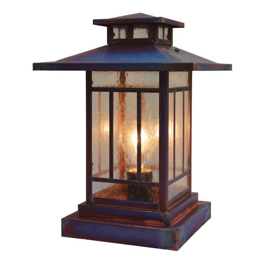 9″ Kennebec Column Mount - KC-9CS-RC - Raw Copper by Arroyo Craftsman