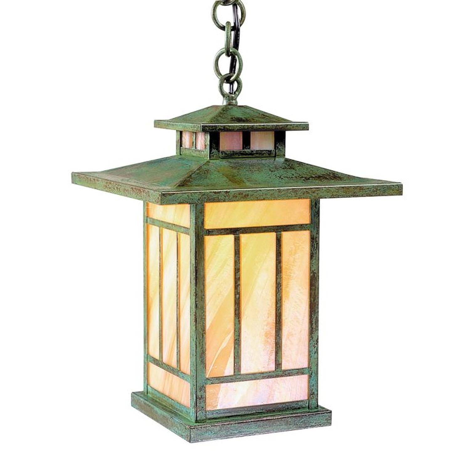 9″ Kennebec Pendant - KH-9GW-VP - Verdigris Patina by Arroyo Craftsman