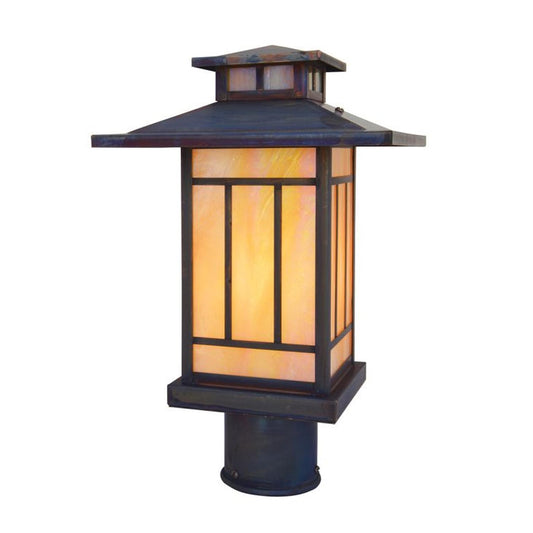 9″ Kennebec Post Mount - KP-9GW-RC - Raw Copper by Arroyo Craftsman
