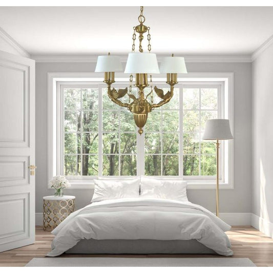 9-Light Brushed Brass Ascension Dining Chandelier - 5940 BR by Framburg