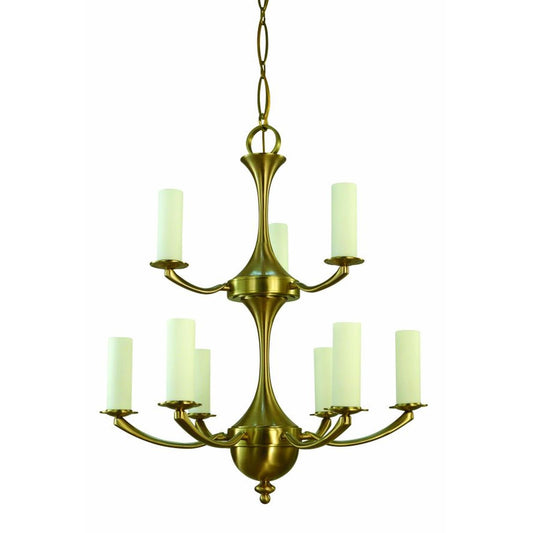 9-Light Brushed Brass Atherton Dining Chandelier - 5929 BR by Framburg