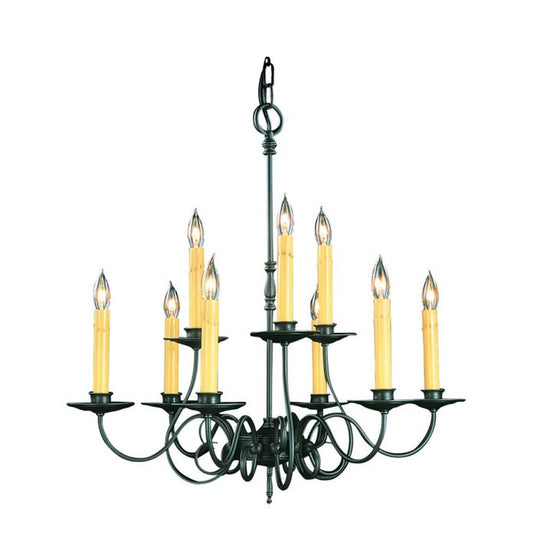 9-Light Charcoal Black Forest Dining Chandelier - 1319 CH by Framburg