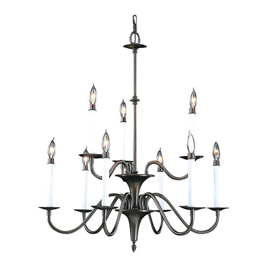 9-Light Mahogany Bronze Jamestown Dining Chandelier - 9229 MB by Framburg