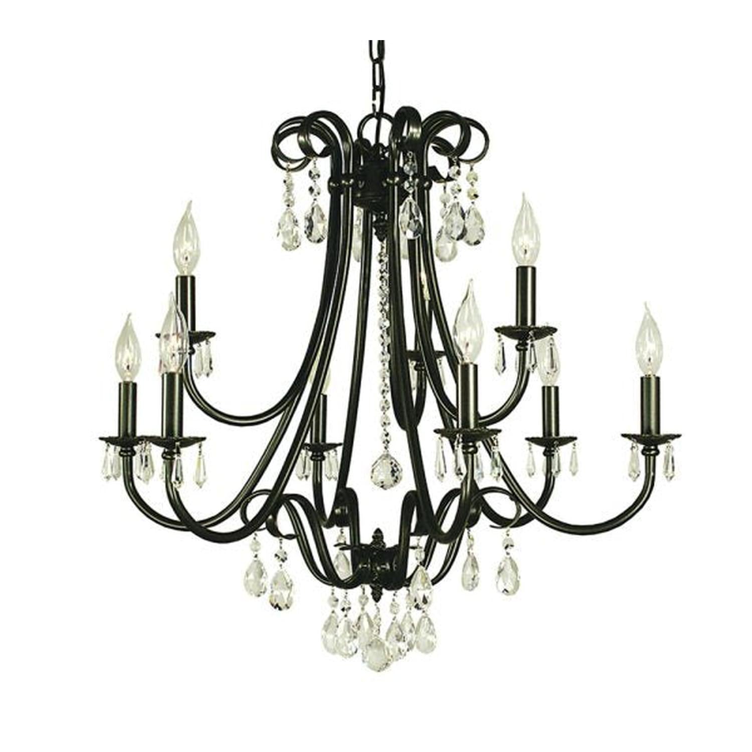 9-Light Mahogany Bronze Liebestraum Dining Chandelier - 2999 MB by Framburg