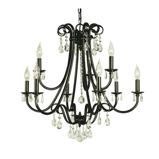 9-Light Mahogany Bronze Liebestraum Dining Chandelier - 2999 MB by Framburg