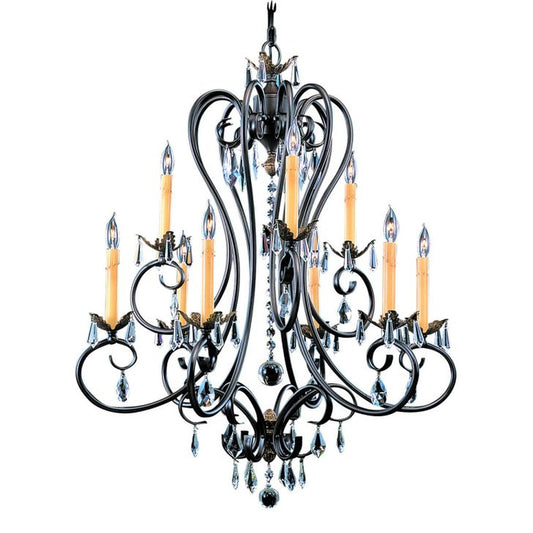 9-Light Mahogany Bronze Liebestraum Dining Chandelier - 9909 MB by Framburg