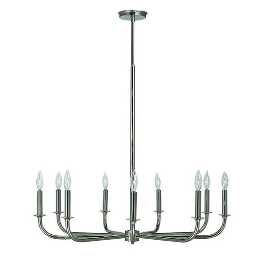 9-Light Polished Silver Moderne Dining Chandelier - 1060 PS by Framburg