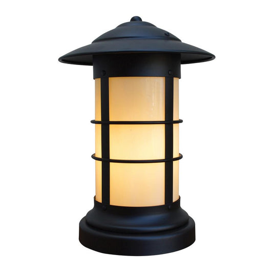 9″ Newport Long Body Column Mount - NC-9LOF-BK - Satin Black by Arroyo Craftsman