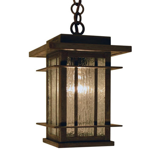 9″ Oak Park Pendant - OPH-9RM-MB - Mission Brown by Arroyo Craftsman