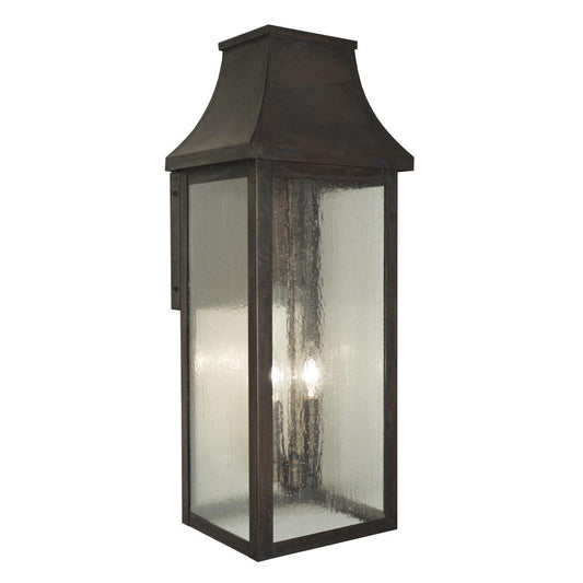 9″ Providence Long Body Flush Wall Mount - PRW-9CS-MB - Mission Brown by Arroyo Craftsman