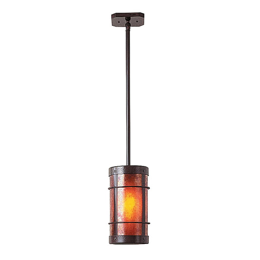 9″ Valencia Stem Mount Pendant – No Roof - VSH-9NRM-BK - Satin Black by Arroyo Craftsman