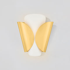 Savoie Sconce 9201 by Hudson Valley Lighting - Modern Wall Light in Aged Brass or Parchment