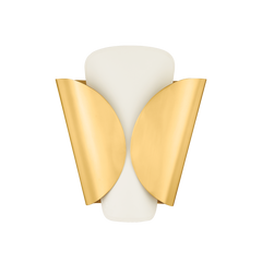 Savoie Sconce 9201 by Hudson Valley Lighting - Modern Wall Light in Aged Brass or Parchment