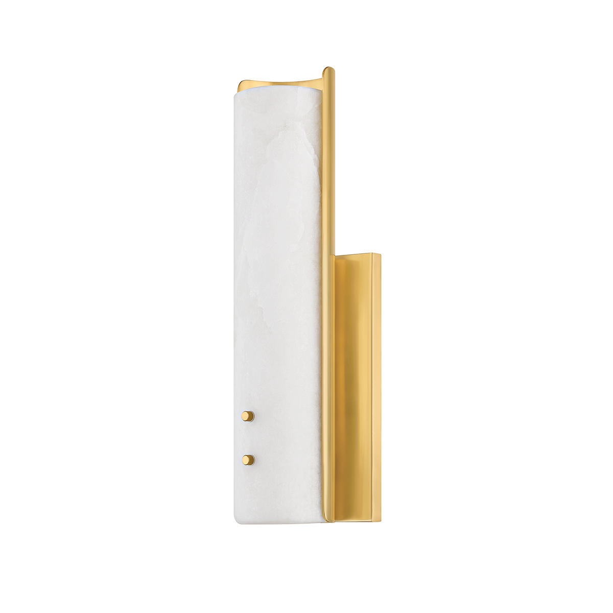 Lucio Sconce by Hudson Valley Lighting, Aged Brass Wall Light with Alabaster Shade, 450 Lumens