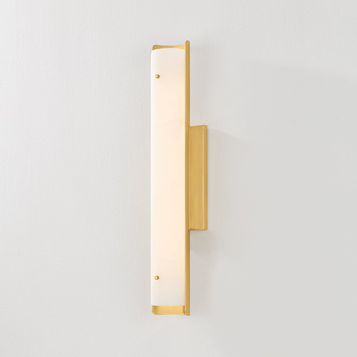 Lucio Large Sconce 22.25"H Aged Brass Wall Light with Dimmable Alabaster Shade by Hudson Valley