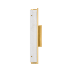 Lucio Large Sconce 22.25"H Aged Brass Wall Light with Dimmable Alabaster Shade by Hudson Valley