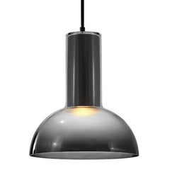 Ombra 19" Large Pendant Light by Fredrick Ramond - Cased Opal/Smoked Glass, Dimmable, LED Compatible