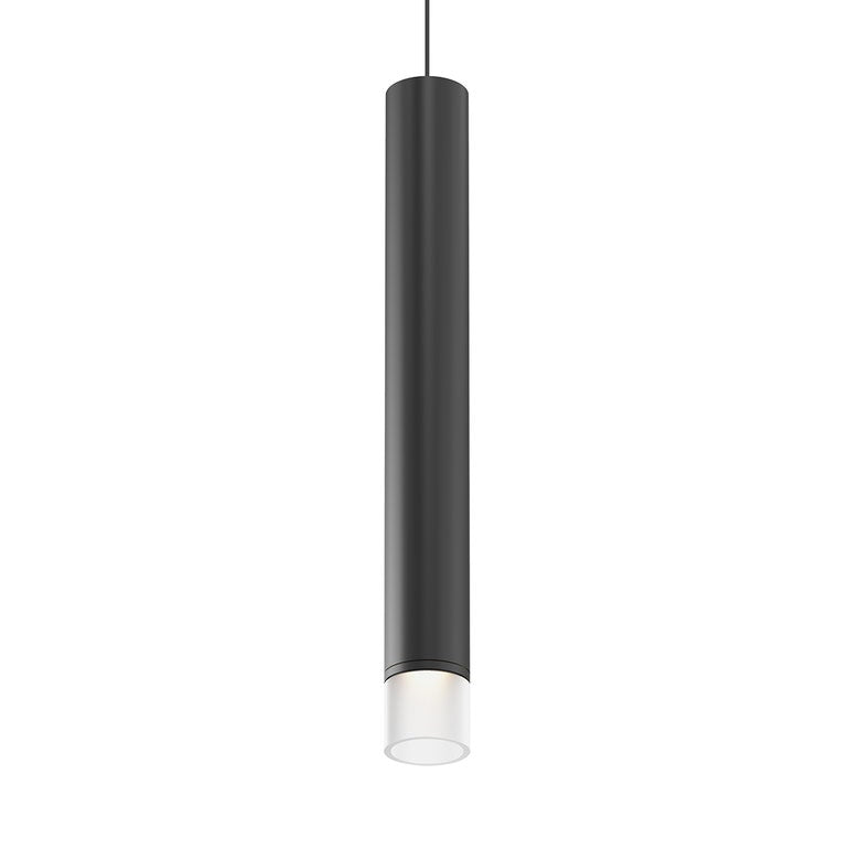 ALC 2-Inch Tall LED Pendant with 25 Narrow Flood Lens, Etched Glass Trim, Dimmable, Satin Black Finish