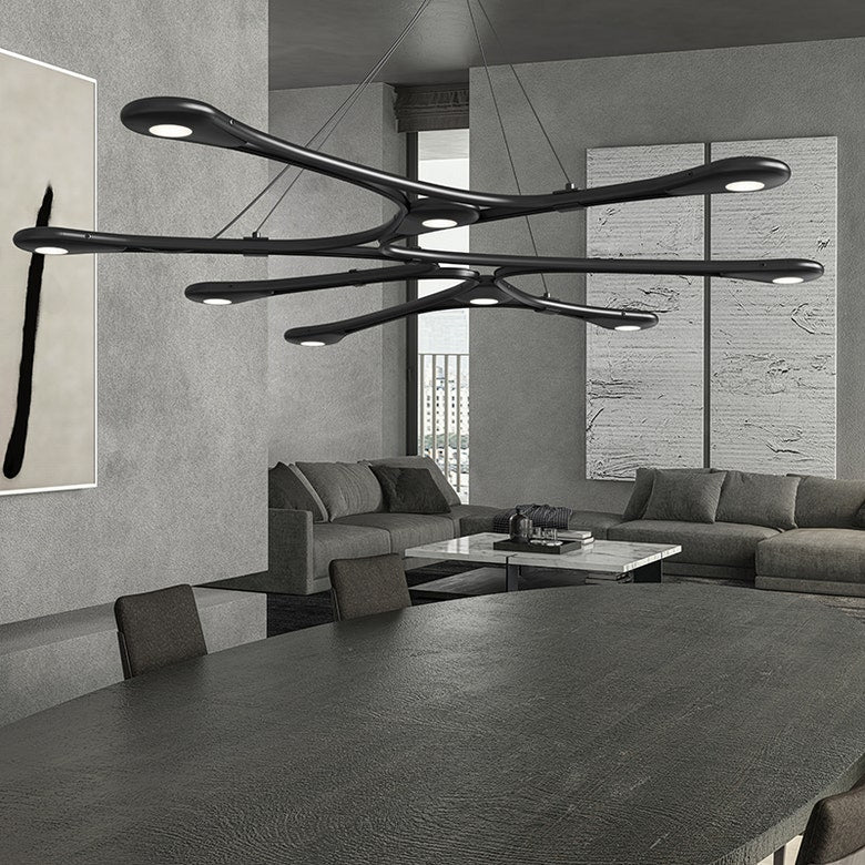 SONNEMAN Abstraction 3272 Linear LED Pendant Light with Organic Curves and Energy Efficient Design