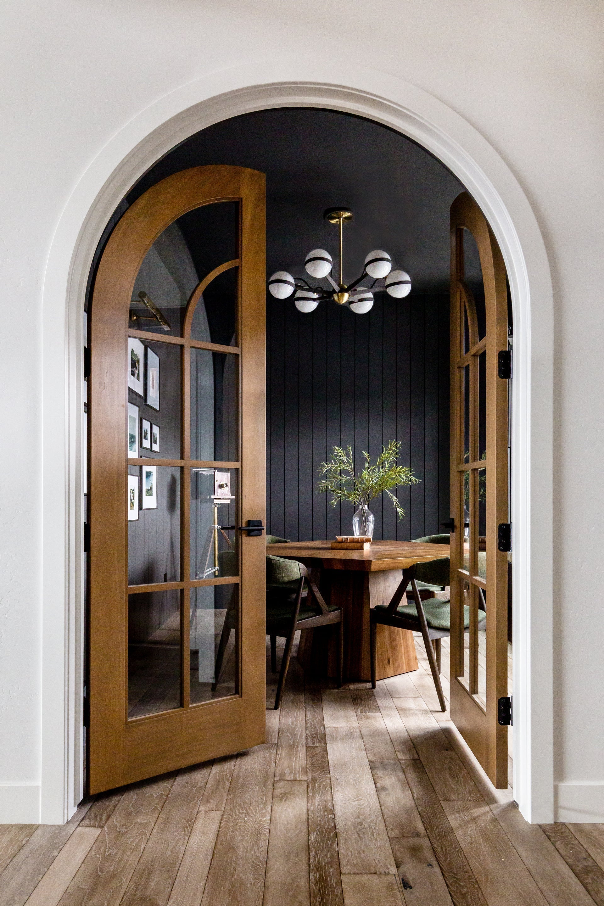 Ace Chandelier by Troy Lighting F5303-TBZ/BBA, Dimmable, Versatile Design, Opal Glass Shade