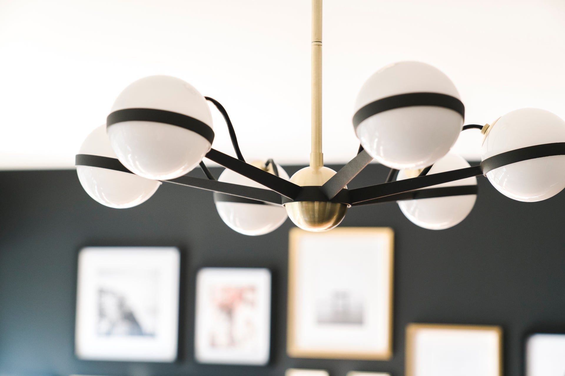 Ace Chandelier by Troy Lighting F5303-TBZ/BBA, Dimmable, Versatile Design, Opal Glass Shade