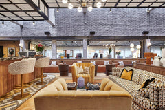 Ace Large Chandelier by Troy Lighting F5306-TBZ/BBA, 10 Light Modern Geometric Design, Opal Glass Shades