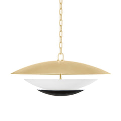 Adara Chandelier by Corbett Lighting with Unique Multi-Dimensional Design in Vintage Gold Leaf and Soft Black