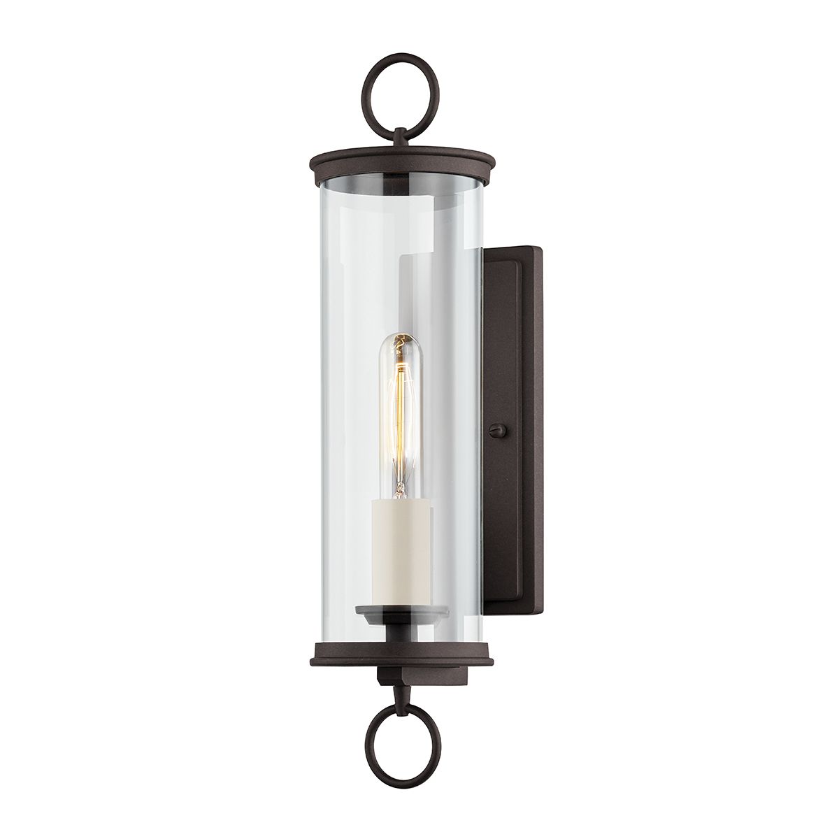 Aiden Outdoor Wall Sconce by Troy Lighting 19.5" Textured Bronze Finish, Dimmable, Weather-Resistant