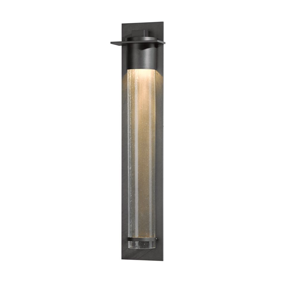 Hubbardton Forge Airis 307930 Large Dark Sky Friendly Outdoor Sconce with Clear Seeded Glass Shade