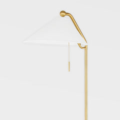 Aisa 65-Inch Floor Lamp by Mitzi - Modern Mid-Century Design with Aged Brass Finish and Dimmable Light