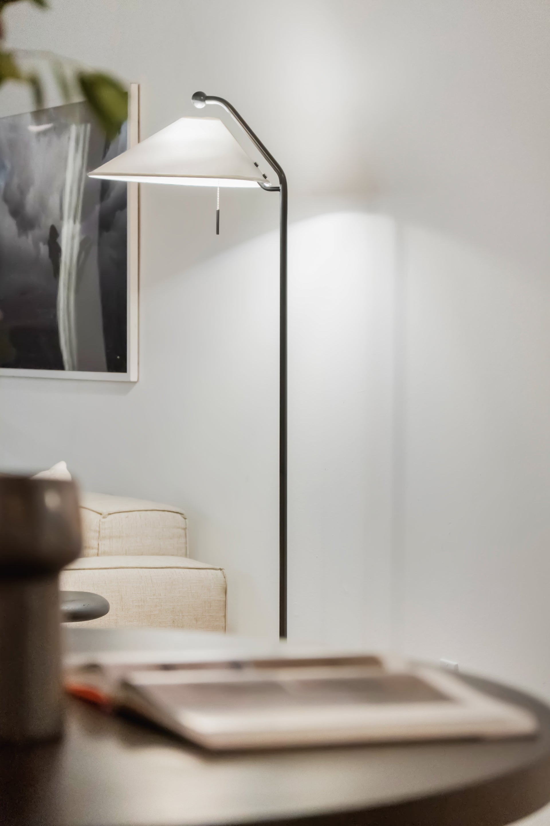 Aisa 65-Inch Floor Lamp by Mitzi - Modern Mid-Century Design with Aged Brass Finish and Dimmable Light