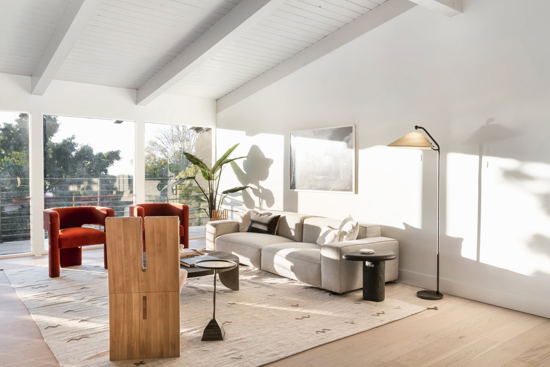 Aisa 65-Inch Floor Lamp by Mitzi - Modern Mid-Century Design with Aged Brass Finish and Dimmable Light
