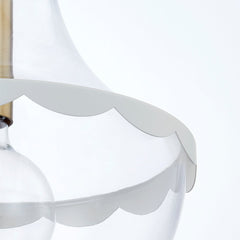 Alaina Large Pendant Light by Mitzi, Aged Brass Finish, Dimmable, Clear Glass Shade, 16.5" H