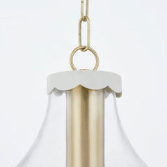 Mitzi Alaina Pendant Light 12.25" Height Bell-Shaped Design Aged Brass Finish Dimmable UL Damp Rated
