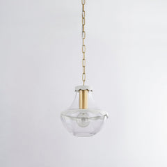 Mitzi Alaina Pendant Light 12.25" Height Bell-Shaped Design Aged Brass Finish Dimmable UL Damp Rated