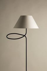 Alameda Floor Lamp by Troy Lighting - Dimmable, Off-White Linen Shade, Forged Iron Design