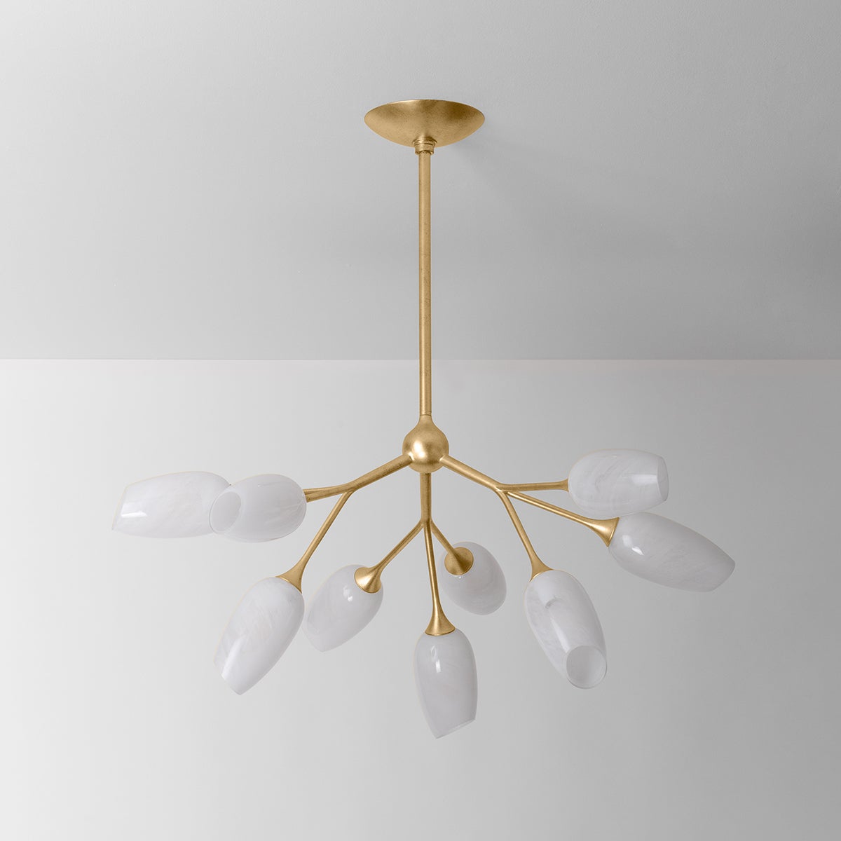 Aldean Chandelier By Troy Lighting, Nature-Inspired Design, 18 Bulb Capacity, Adjustable Height 20.75"-63