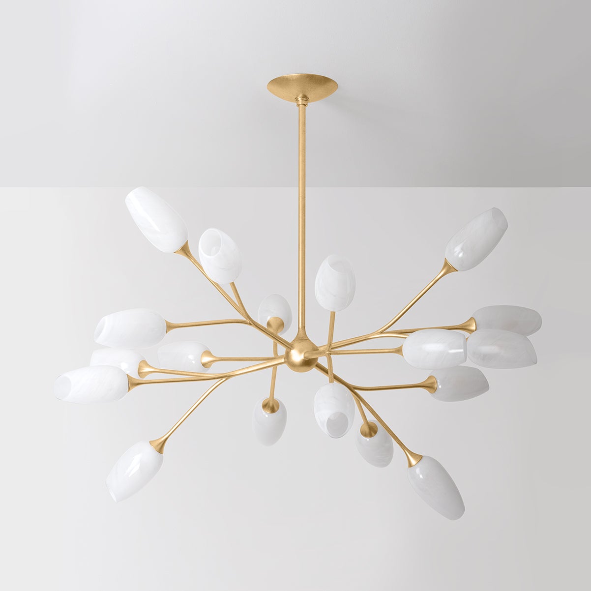 Aldean Chandelier By Troy Lighting, Nature-Inspired Design, 18 Bulb Capacity, Adjustable Height 20.75"-63