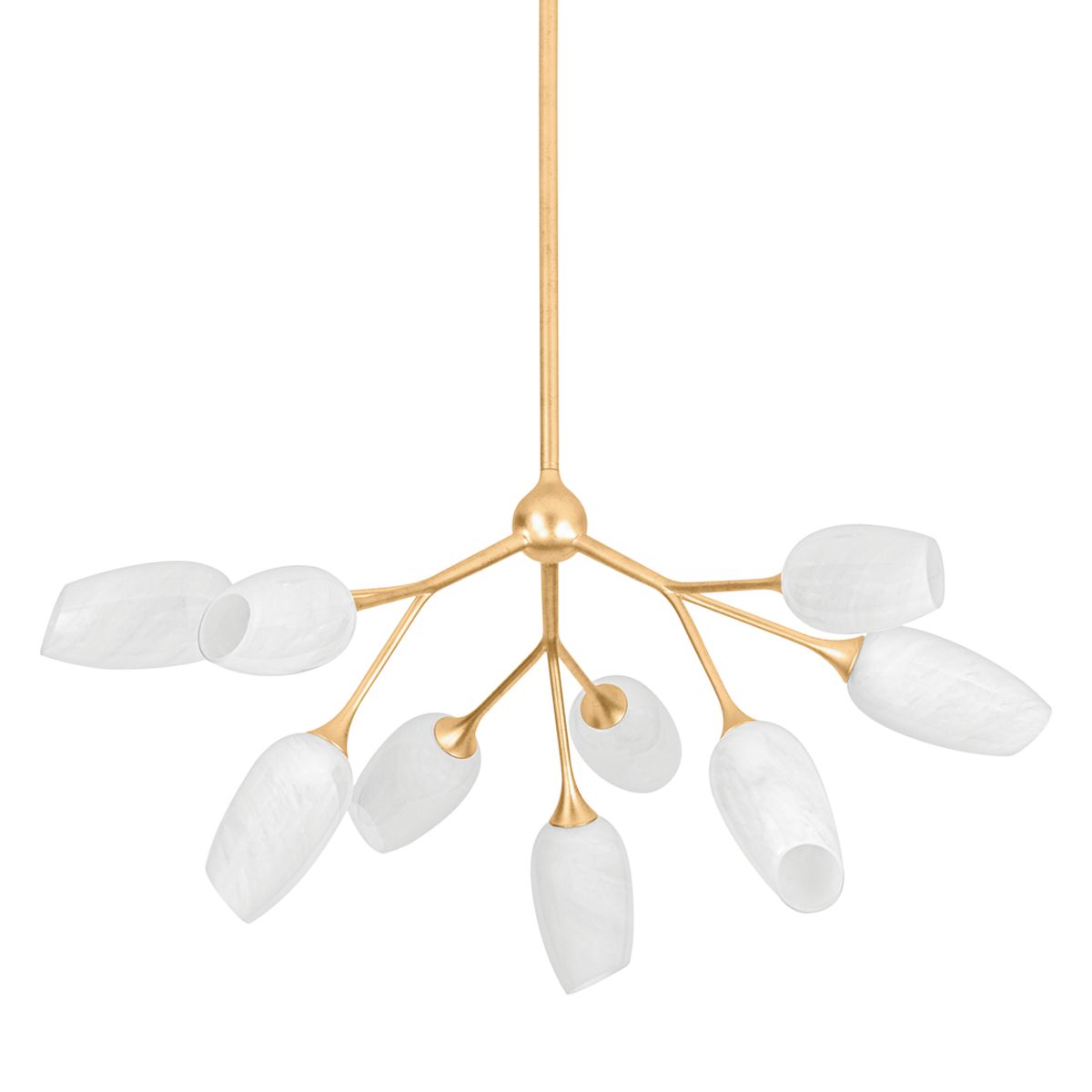 Aldean Chandelier By Troy Lighting, Nature-Inspired Design, 18 Bulb Capacity, Adjustable Height 20.75"-63